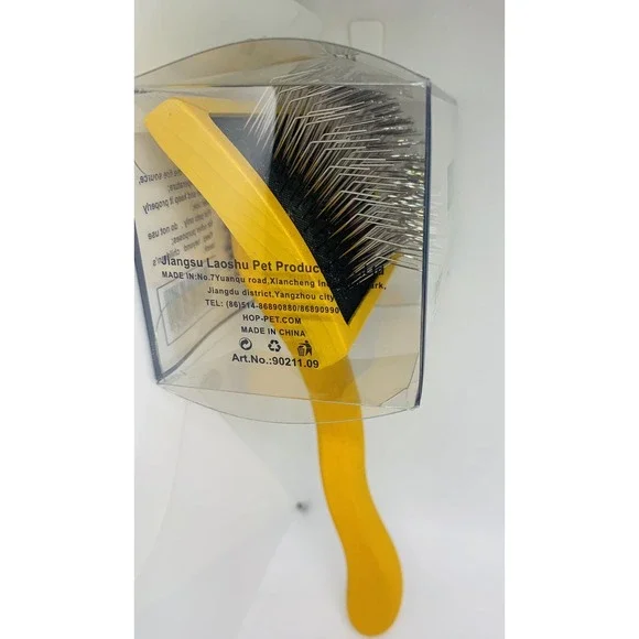 Brush for Dog, Slicker for Grooming, Groomgrip Coating, Yellow , Large NEW!!! - Picture 13 of 16